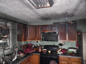 aftermath after a kitchen fire